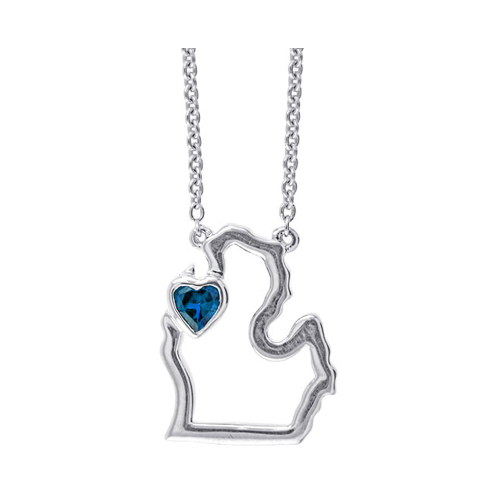 Silver Blue Topaz 1/7Ctw Pendant