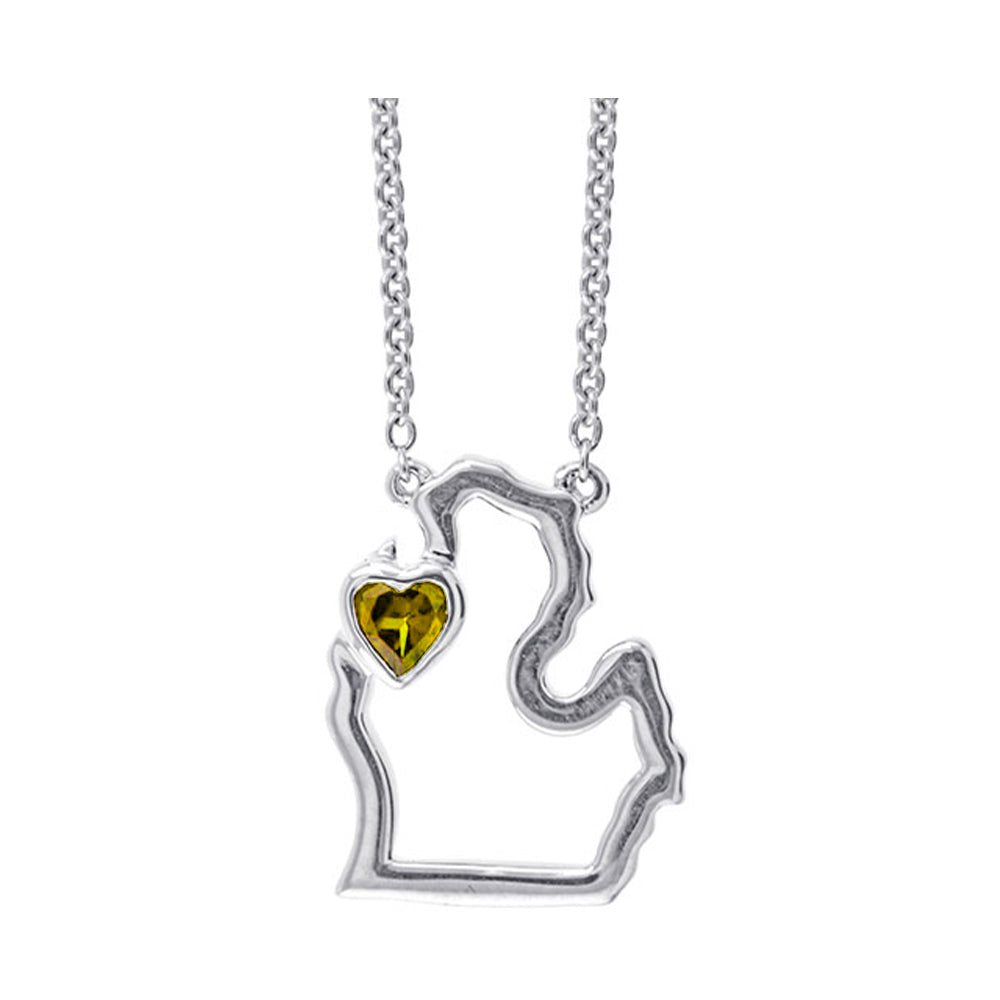 Silver Citrine 1/7Ctw Pendant