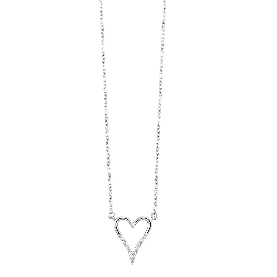 Silver Diamond 1/20Ctw Pendant
