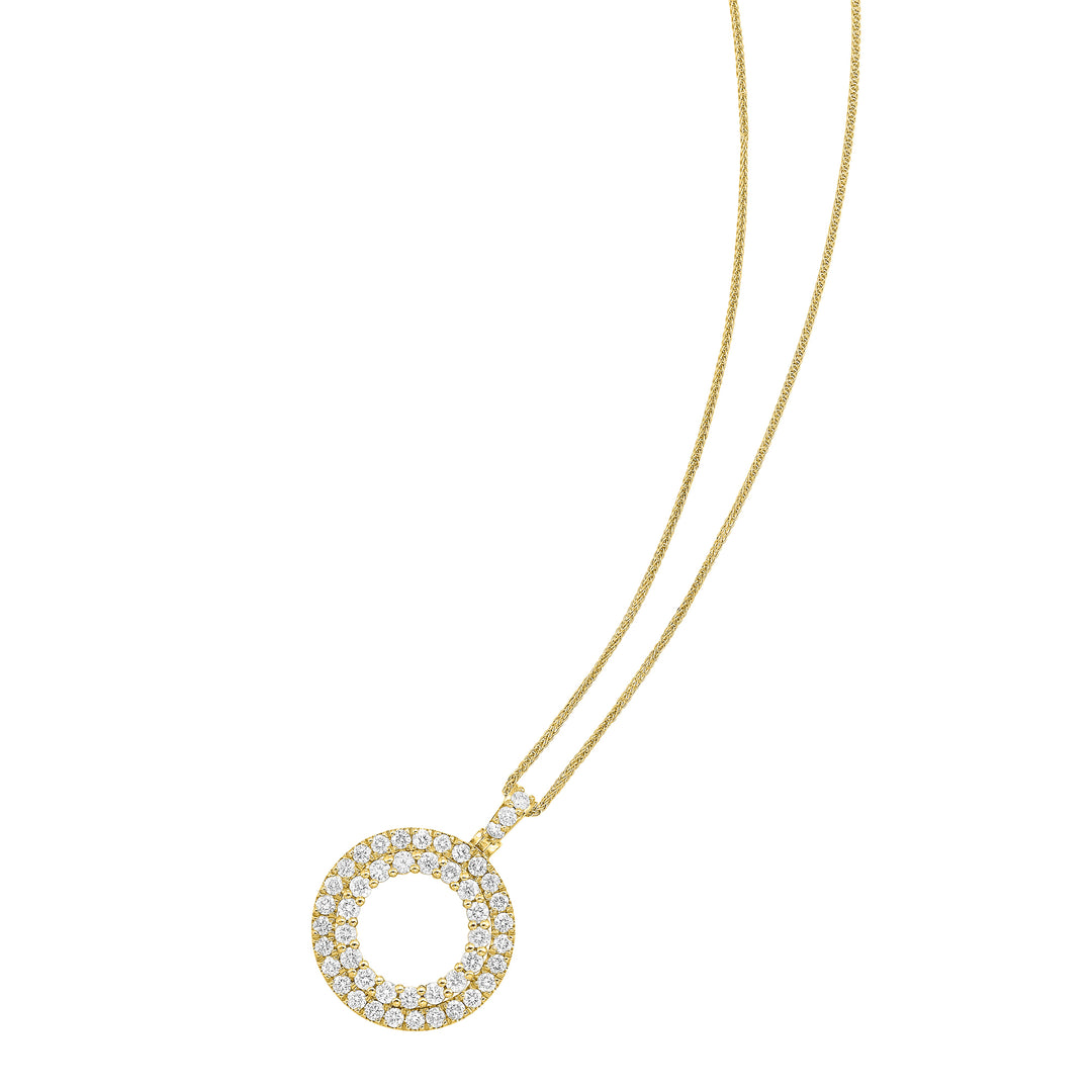 14Kt Yellow Gold Diamond 1Ctw Pendant