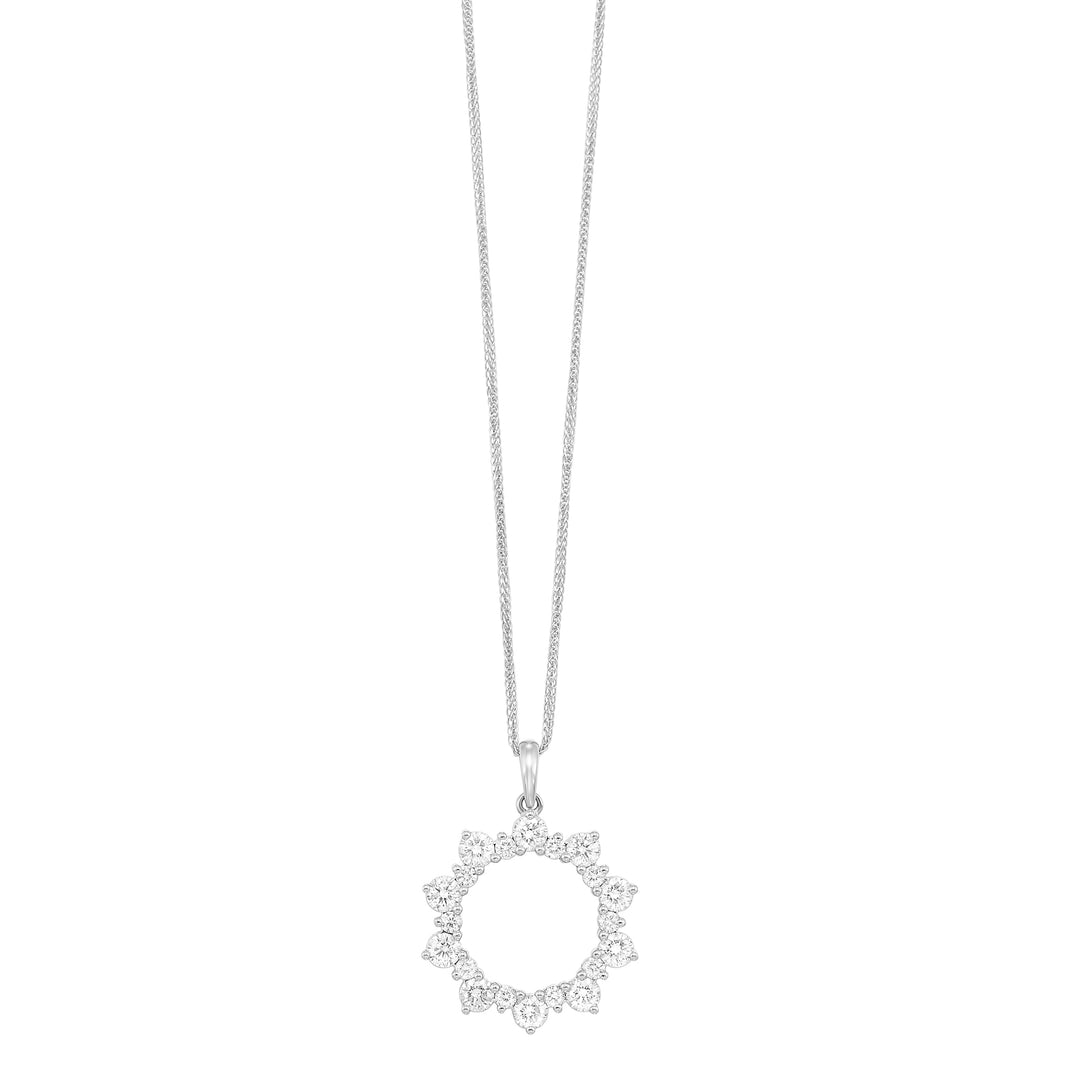 14Kt White Gold Diamond 1Ctw Pendant