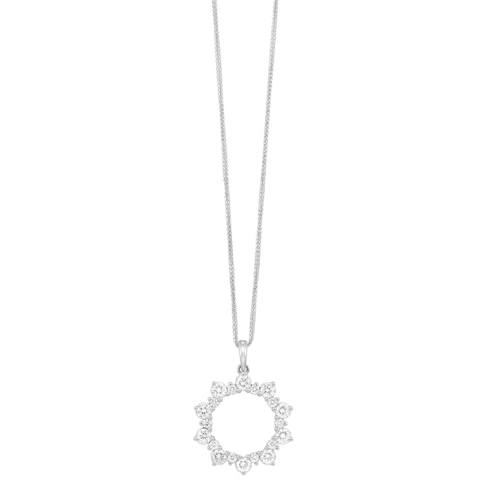 14Kt White Gold Diamond 1Ctw Pendant