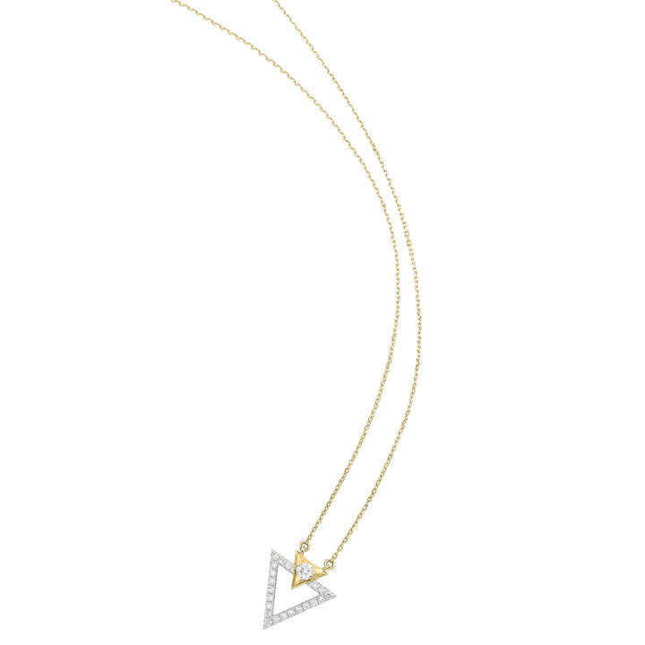 14Kt White Yellow Gold Diamond 1/4Ctw Pendant