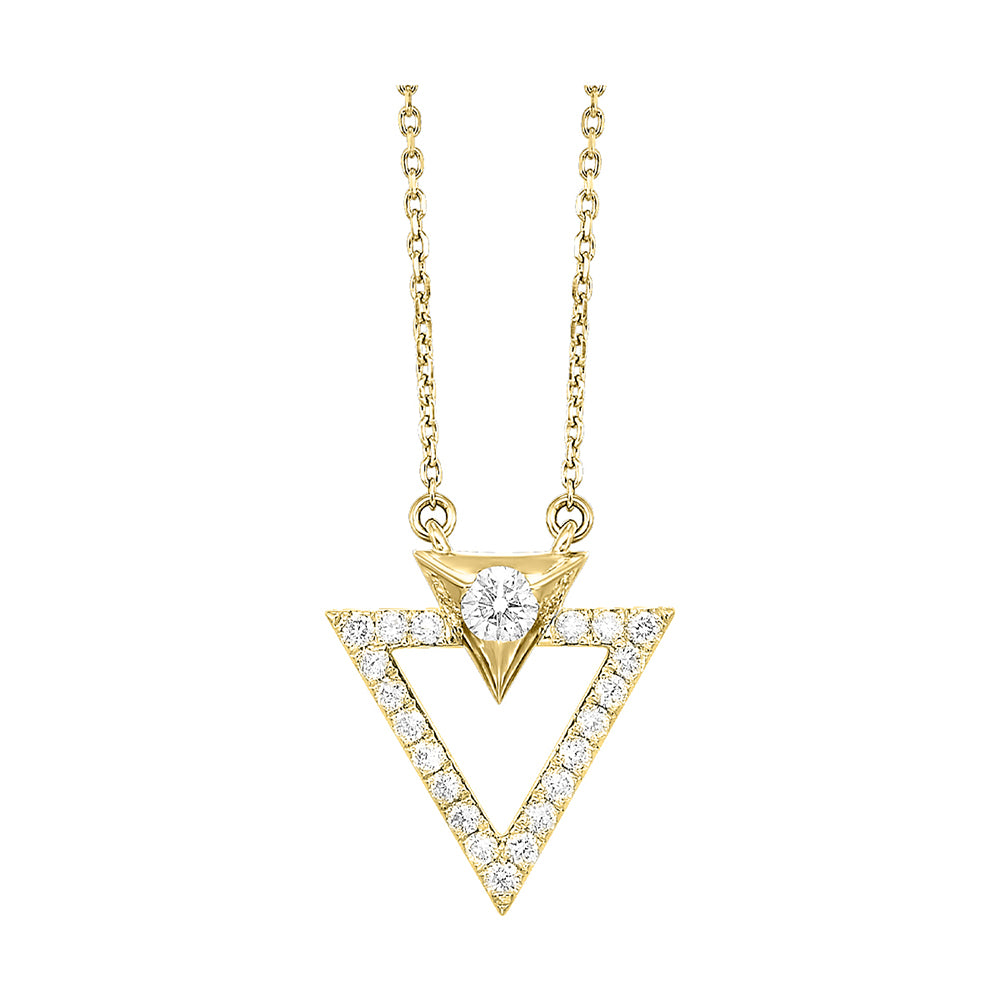 14Kt Yellow Gold Diamond 1/4Ctw Pendant