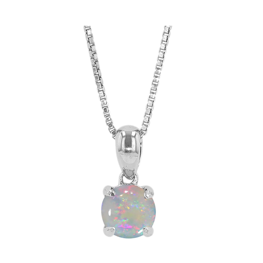 Silver Opal 5/8Ctw Pendant