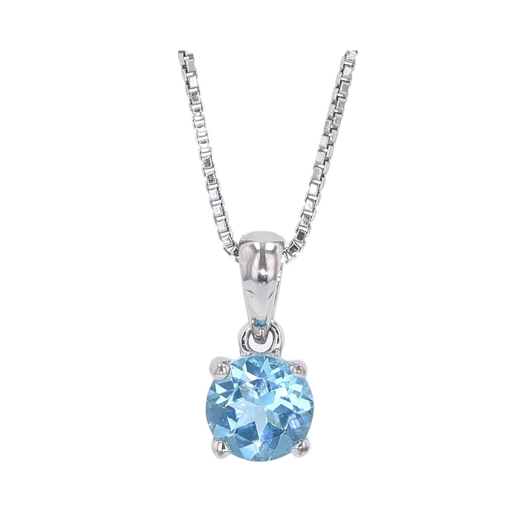 Silver & Blue Topaz 5/8Ctw Pendant