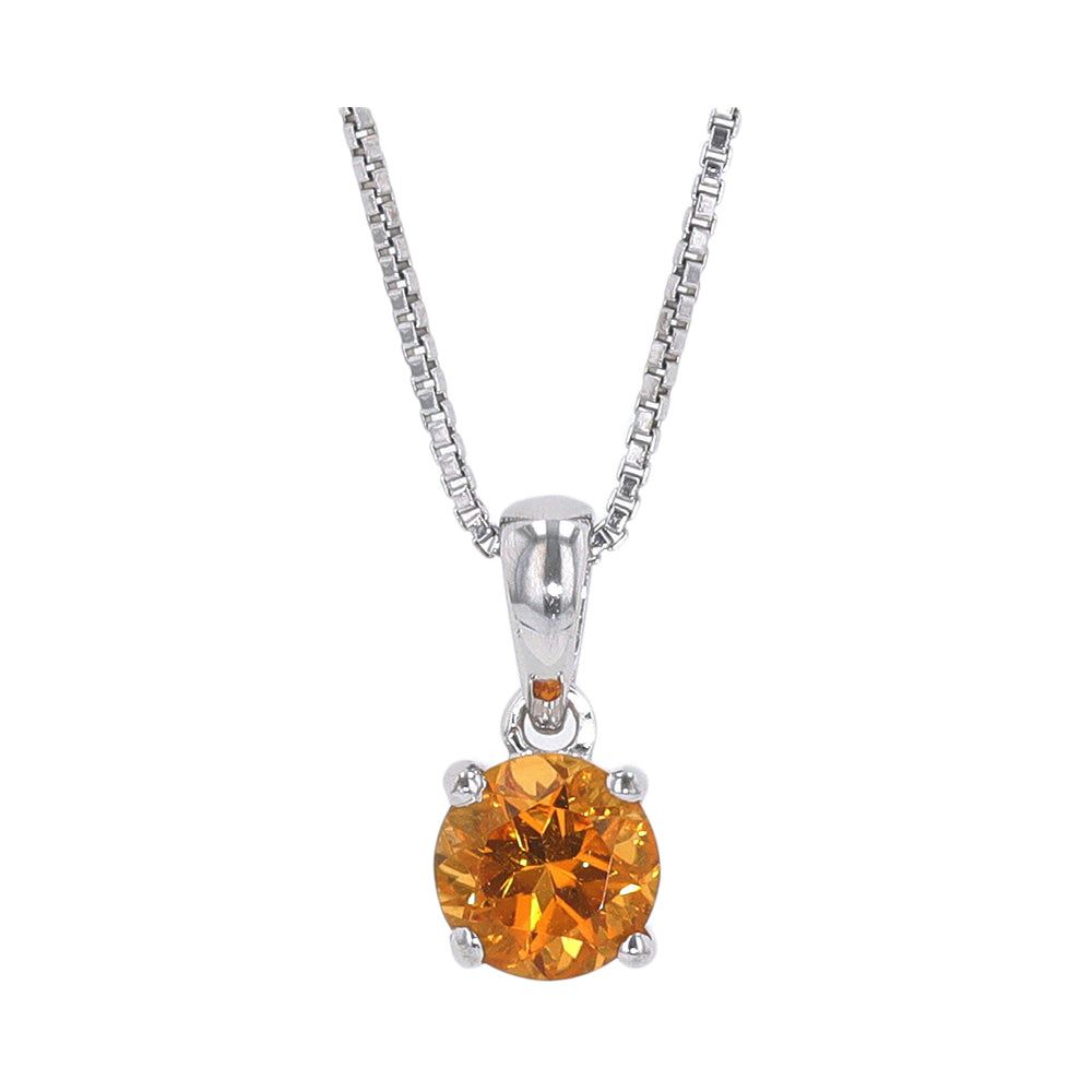 Silver & Citrine 1/2Ctw Pendant