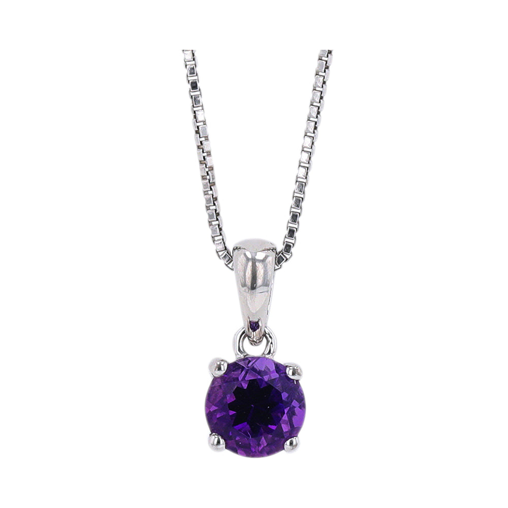 Silver & Amethyst 1/2Ctw Pendant