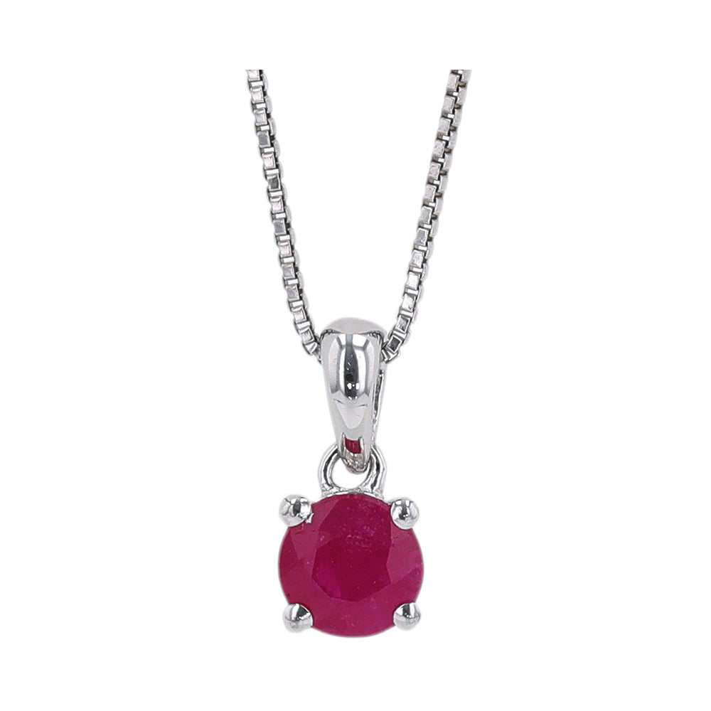 Silver & Ruby 5/8Ctw Pendant