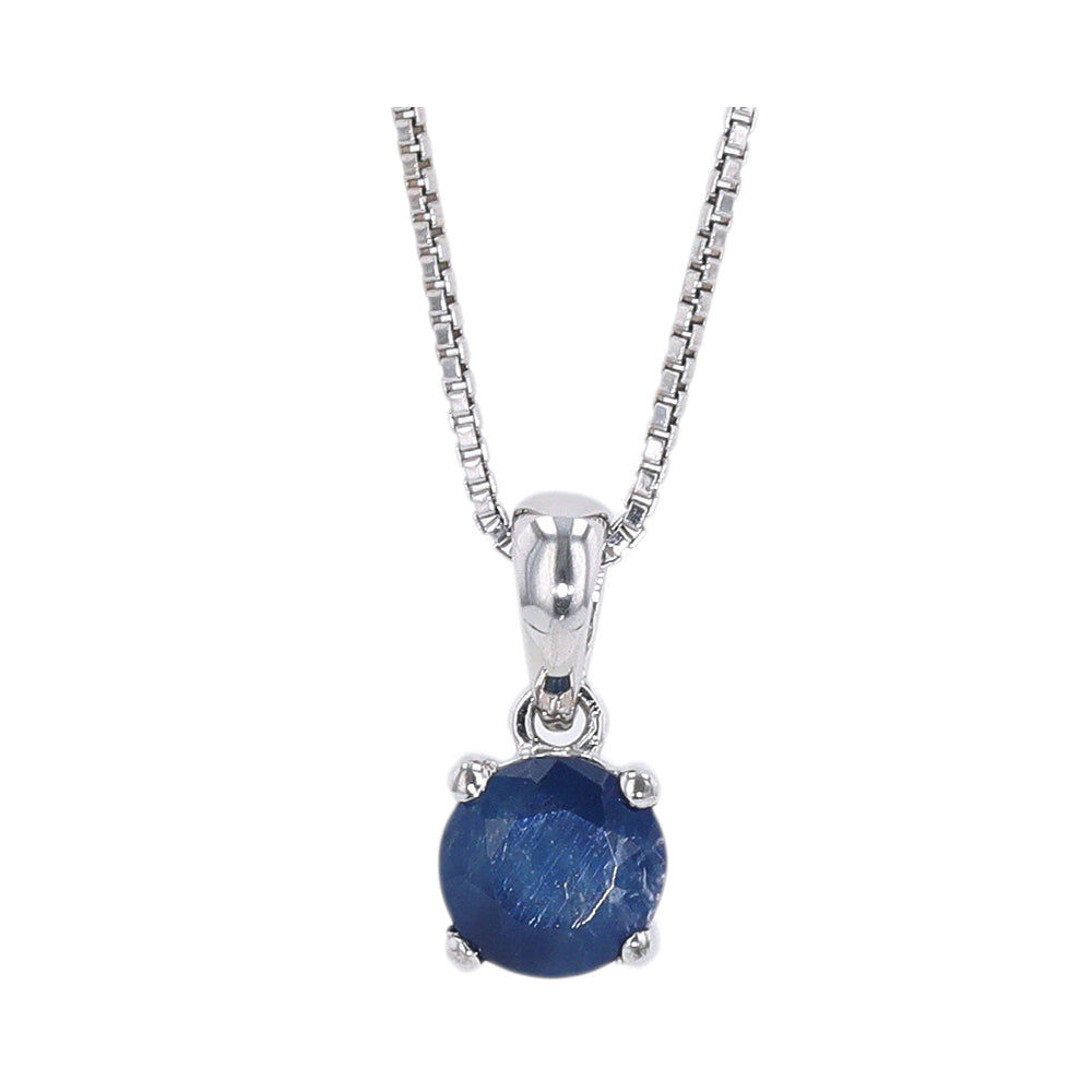 Silver & Sapphire 5/8Ctw Pendant