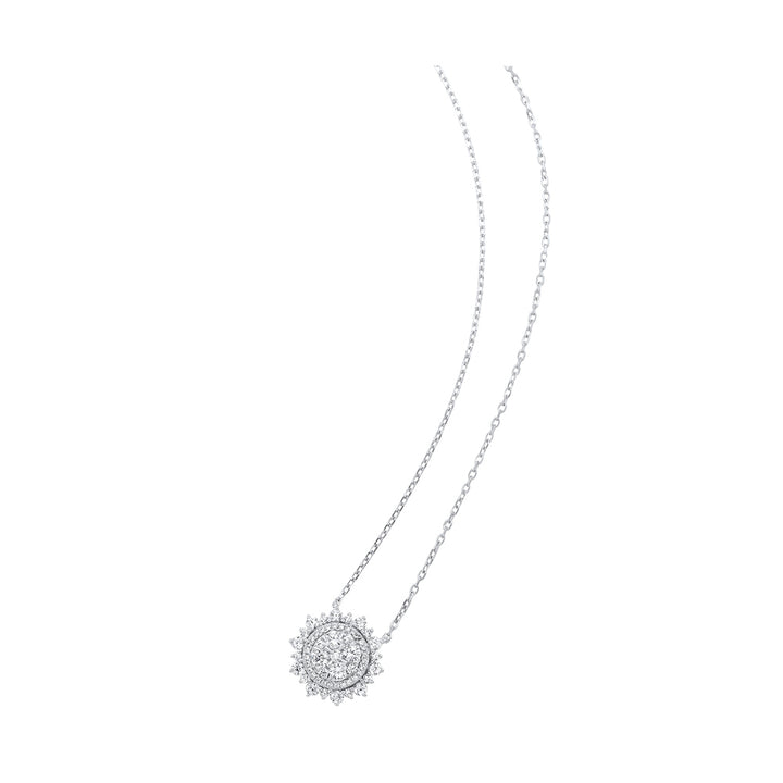 14Kt White Gold Diamond 1Ctw Pendant