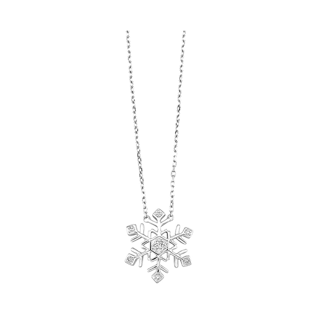 Silver Diamond 1/50Ctw Pendant