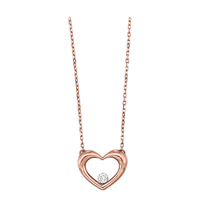 10Kt Rose Gold Diamond 1/20Ctw Pendant