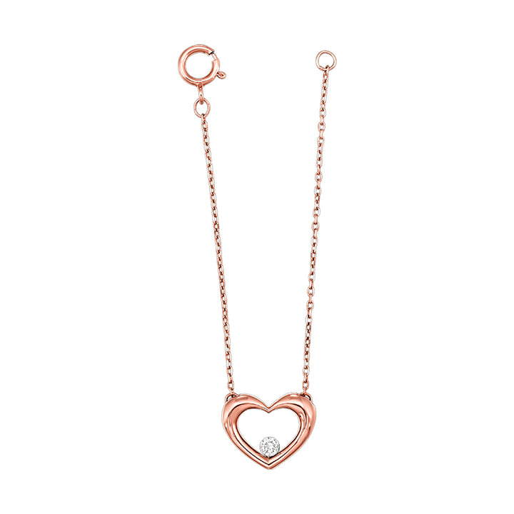 10Kt Rose Gold Diamond 1/20Ctw Pendant