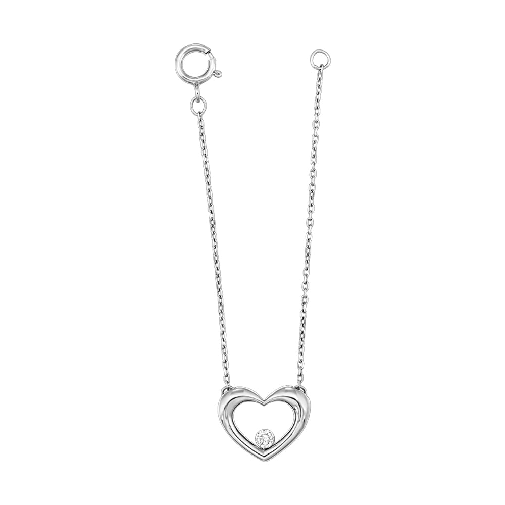 10Kt White Gold Diamond 1/20Ctw Pendant