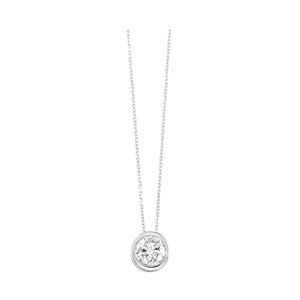 14Kt White Gold Diamond 1/4Ctw Pendant