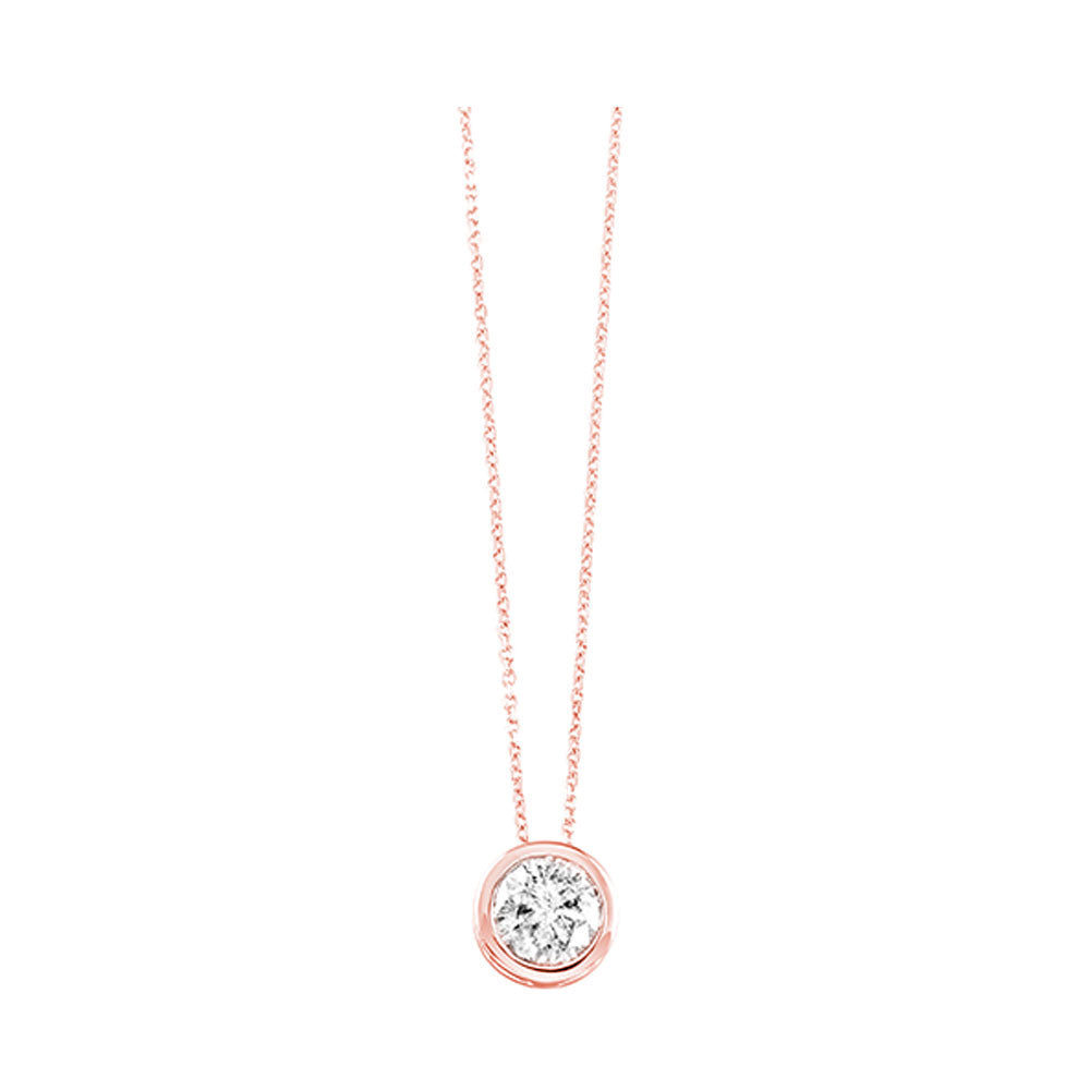 14Kt Rose Gold Diamond 3/4Ctw Pendant