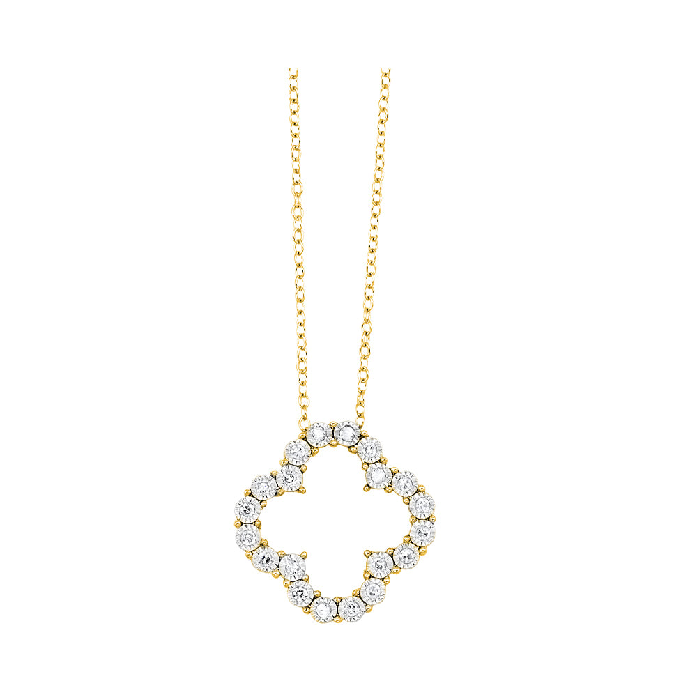 14Kt Yellow Gold Diamond 1/7Ctw Pendant