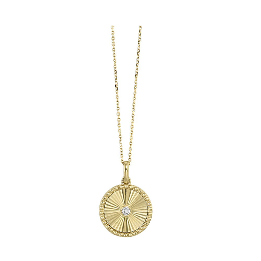 14Kt Yellow Gold Diamond 1/25Ctw Pendant