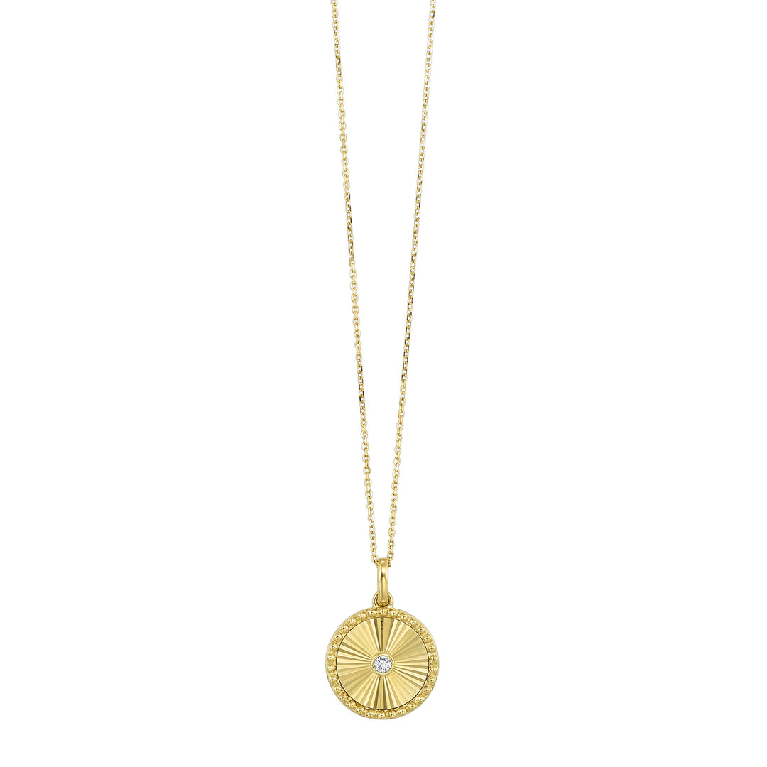 14Kt Yellow Gold Diamond 1/25Ctw Pendant
