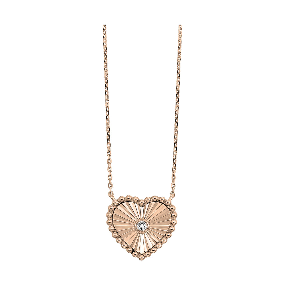 10Kt Rose Gold Diamond 1/50Ctw Pendant