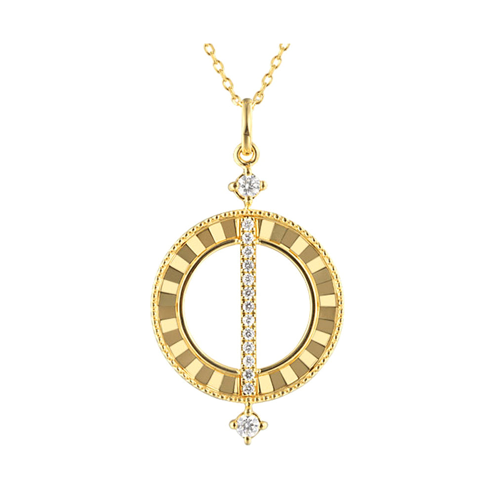 14Kt Yellow Gold Diamond 1/5Ctw Pendant