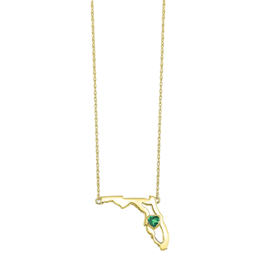 14Kt Yellow Gold Emerald 1/6Ctw Pendant