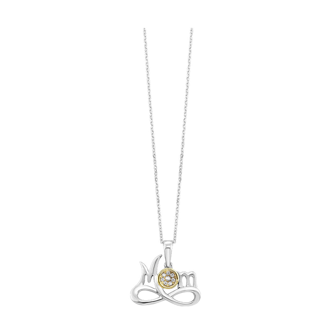 Gold Silver White Yellow Diamond 1/20Ctw Pendant