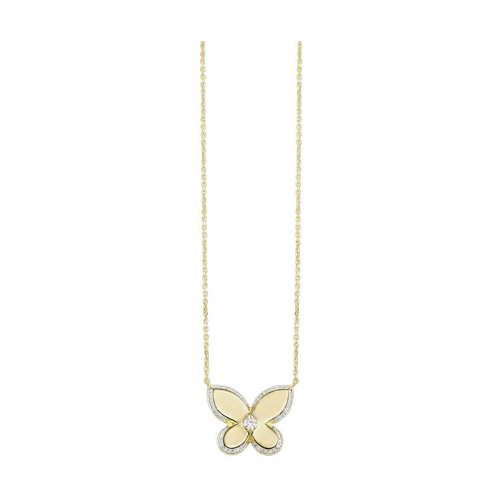 10Kt Yellow Gold Diamond 1/5Ctw Pendant