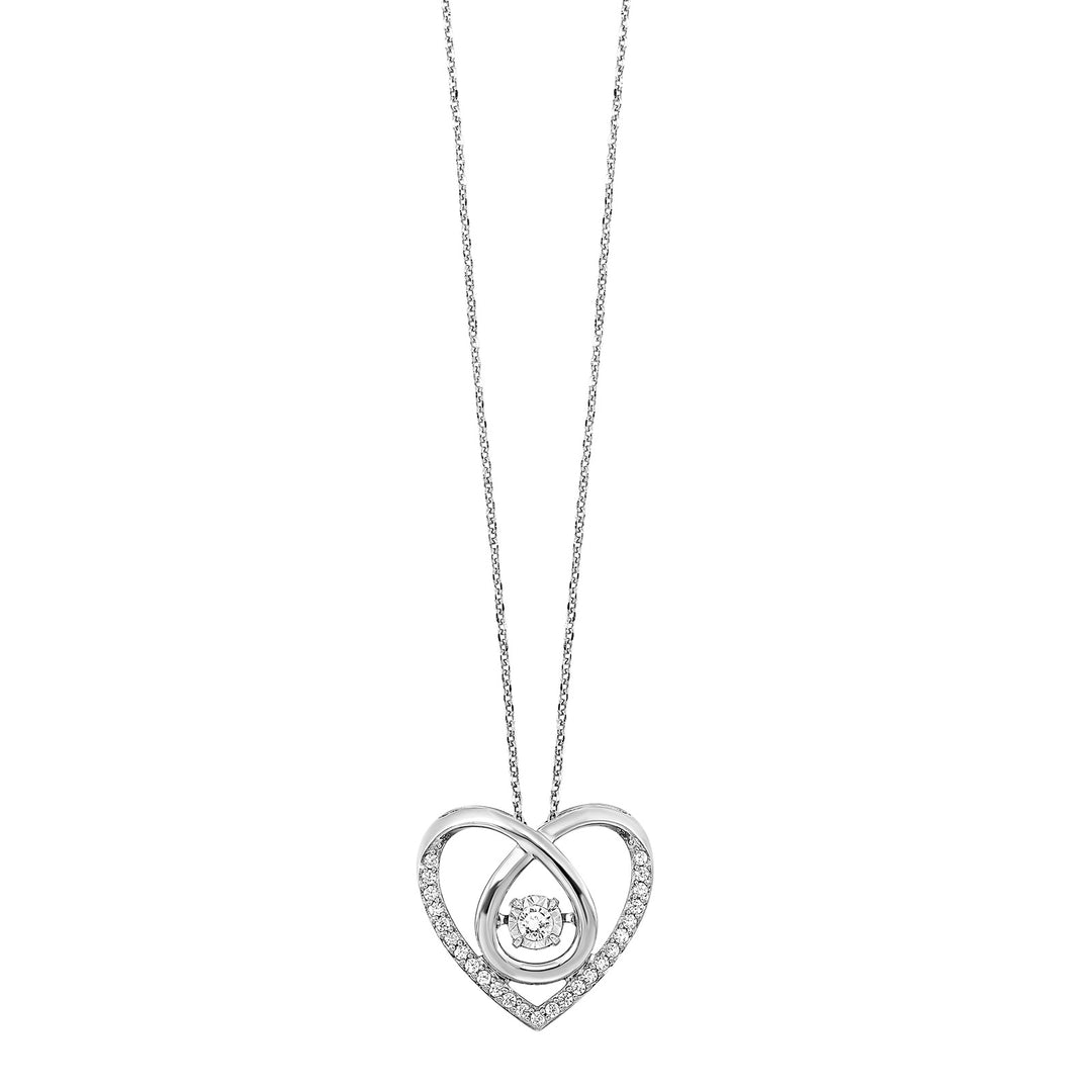 Silver Diamond 1/10Ctw Pendant