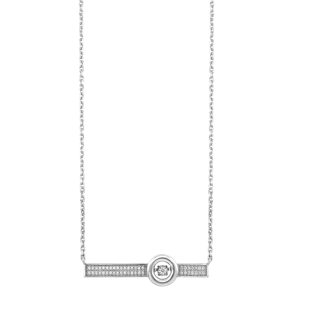 Silver Diamond 1/7Ctw Pendant