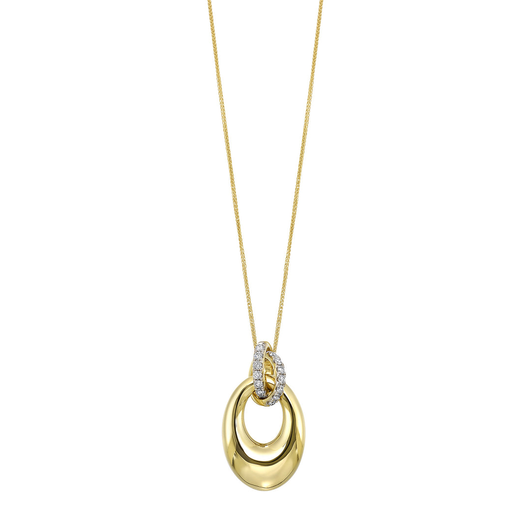 14Kt Yellow Gold Diamond 1/3Ctw Pendant