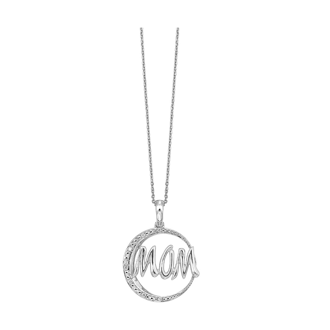 Gold Silver White Diamond 1/20Ctw Pendant