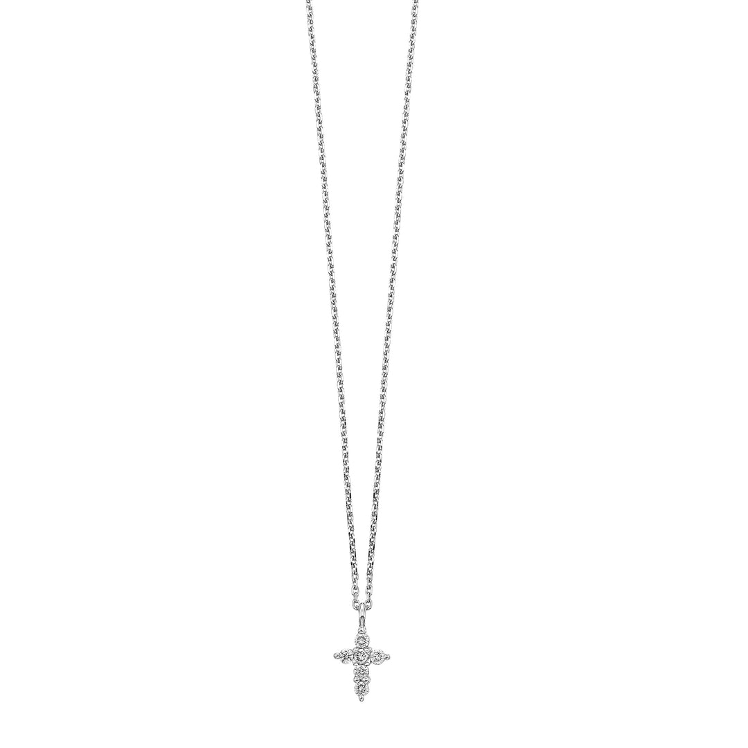 14Kt White Gold Diamond 1/10Ctw Pendant