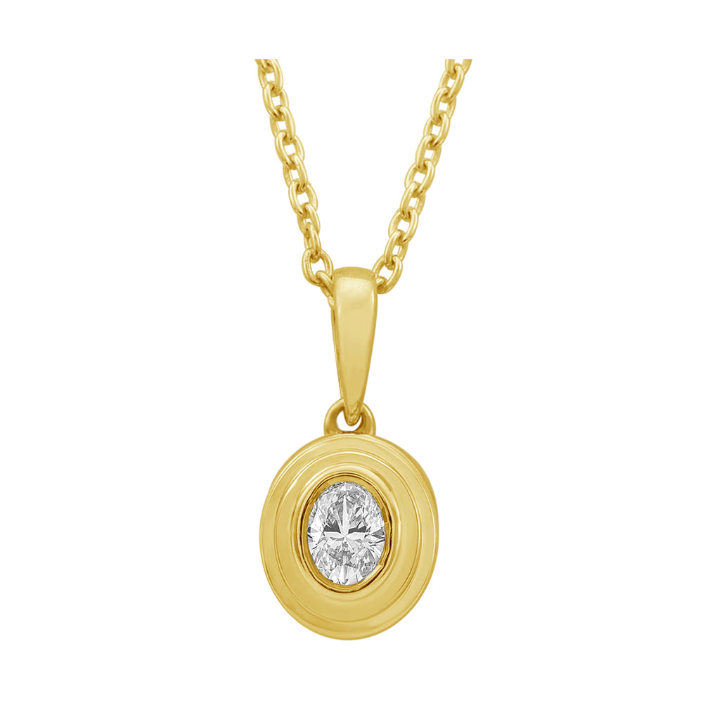 14Kt Yellow Gold Diamond 1/7Ctw Pendant