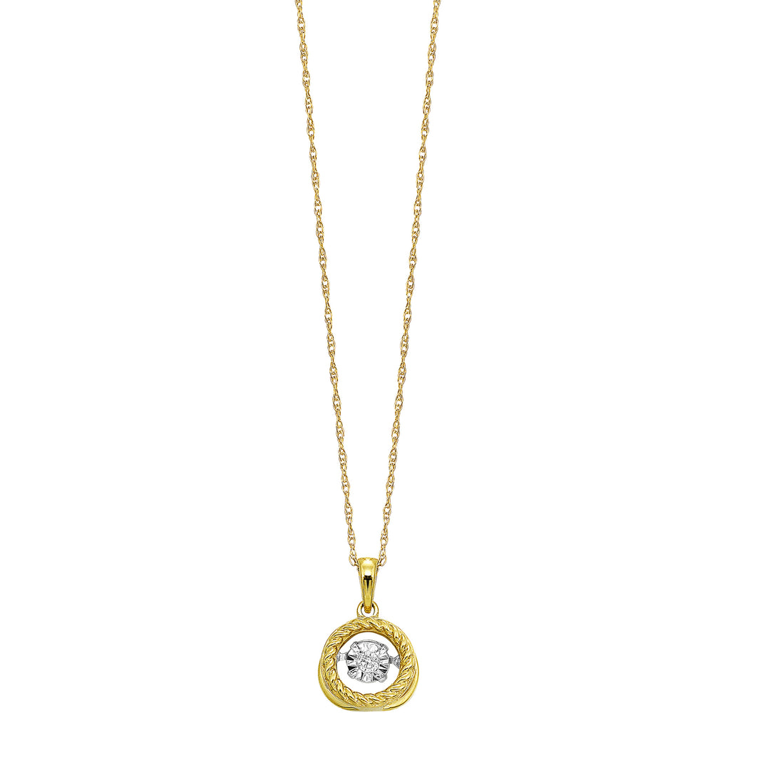 10Kt Yellow Gold Diamond 1/25Ctw Pendant