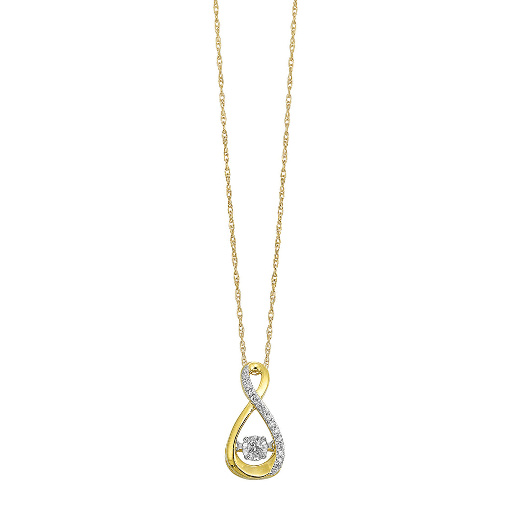 10Kt Yellow Gold Diamond 1/10Ctw Pendant