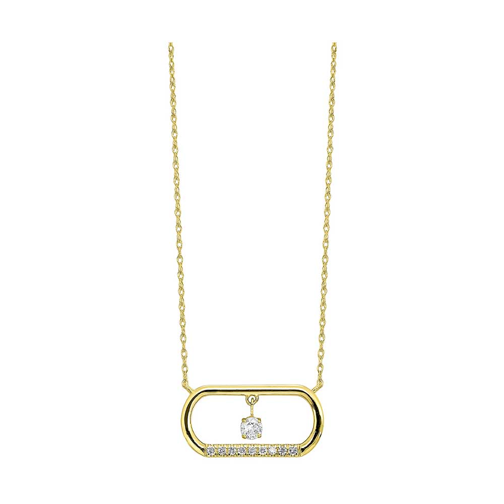 10Kt Yellow Gold Diamond 1/6Ctw Pendant