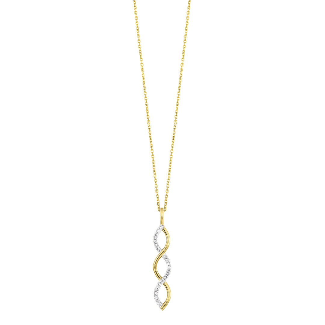 10Kt Yellow Gold Diamond 1/12Ctw Pendant