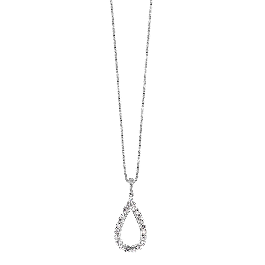14Kt White Gold Diamond 1/4Ctw Pendant