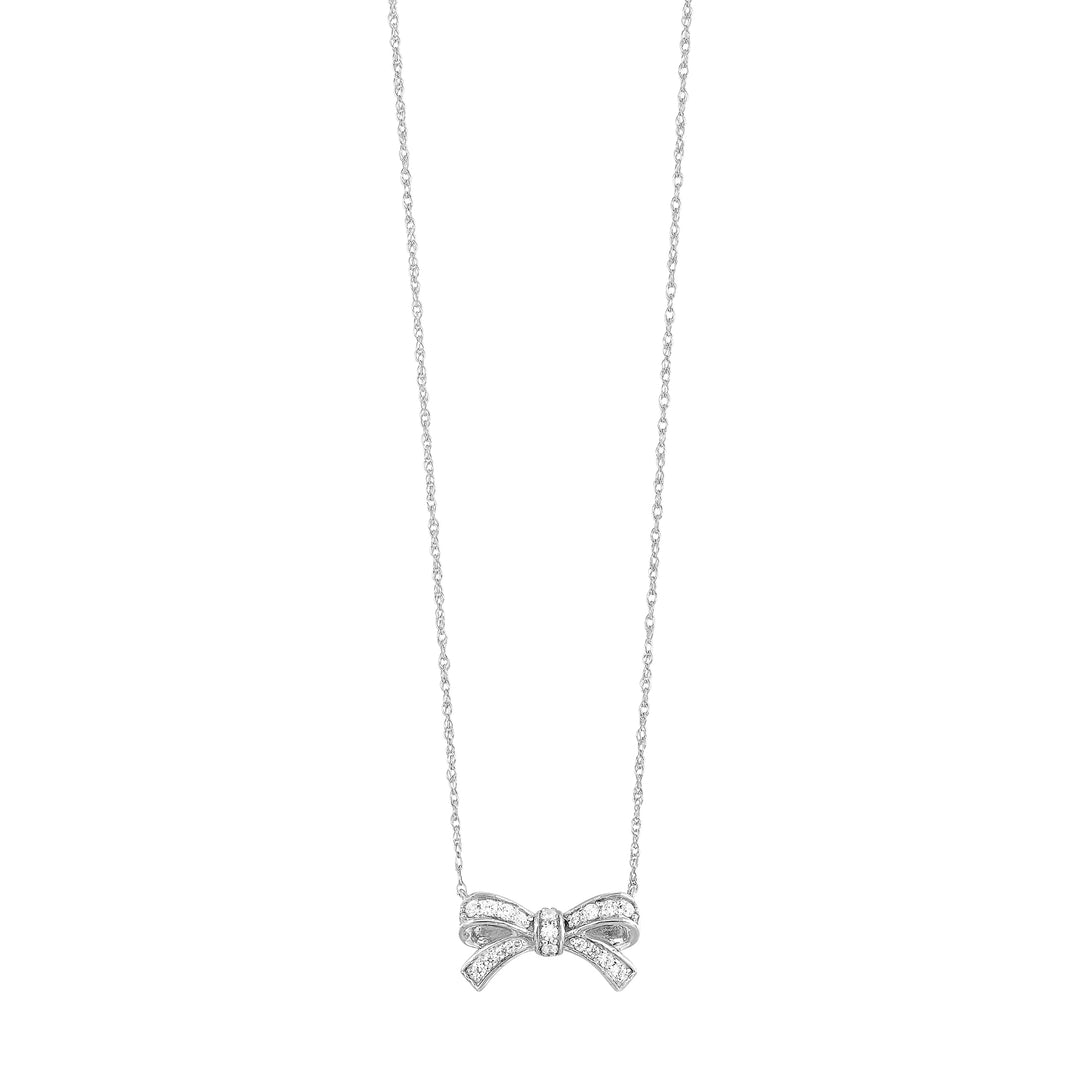 10Kt White Gold Diamond 1/7Ctw Pendant
