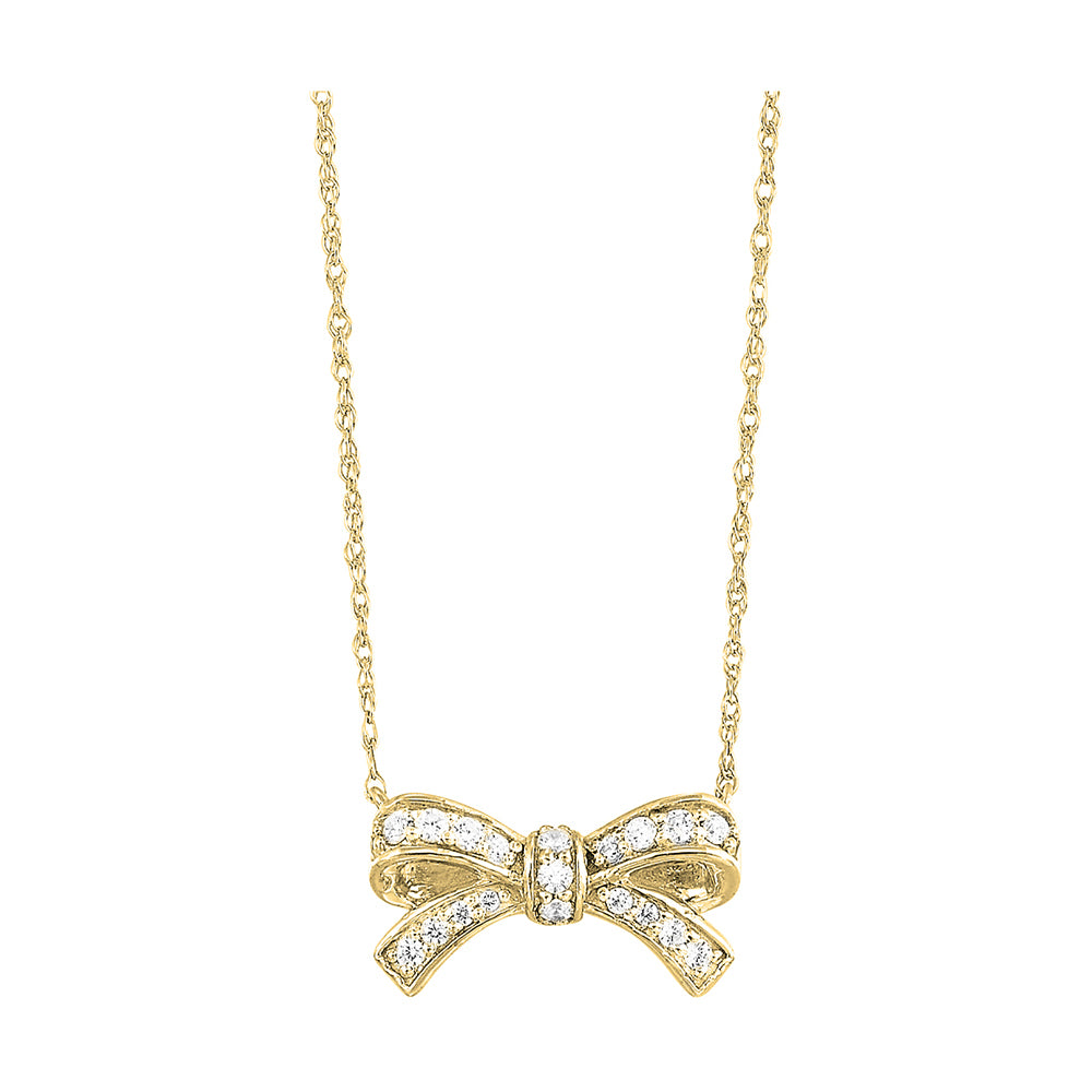 10Kt Yellow Gold Diamond 1/7Ctw Pendant