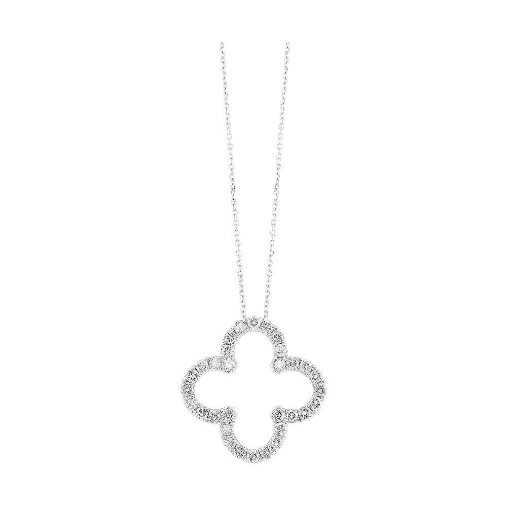 14Kt White Gold Diamond 1/4Ctw Pendant