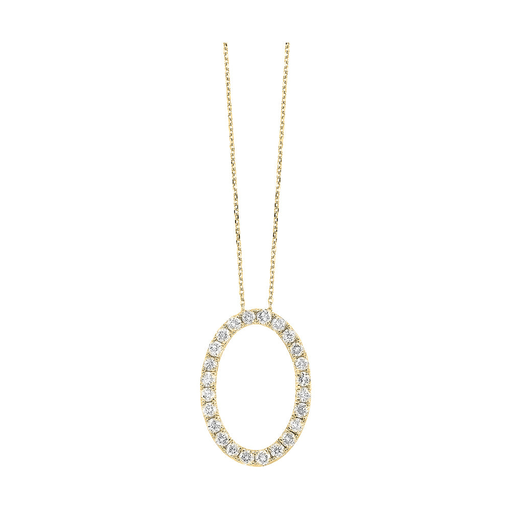 14Kt Yellow Gold Diamond 1/2Ctw Pendant
