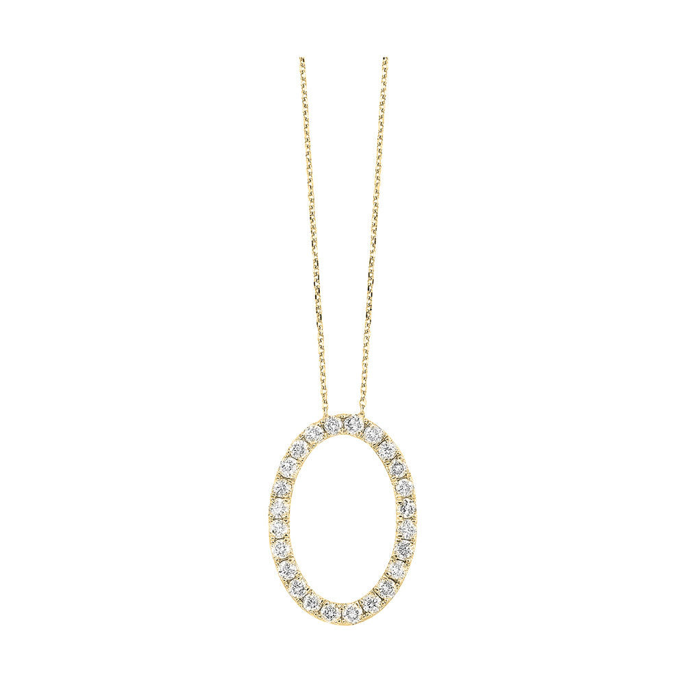 14Kt Yellow Gold Diamond 1/2Ctw Pendant