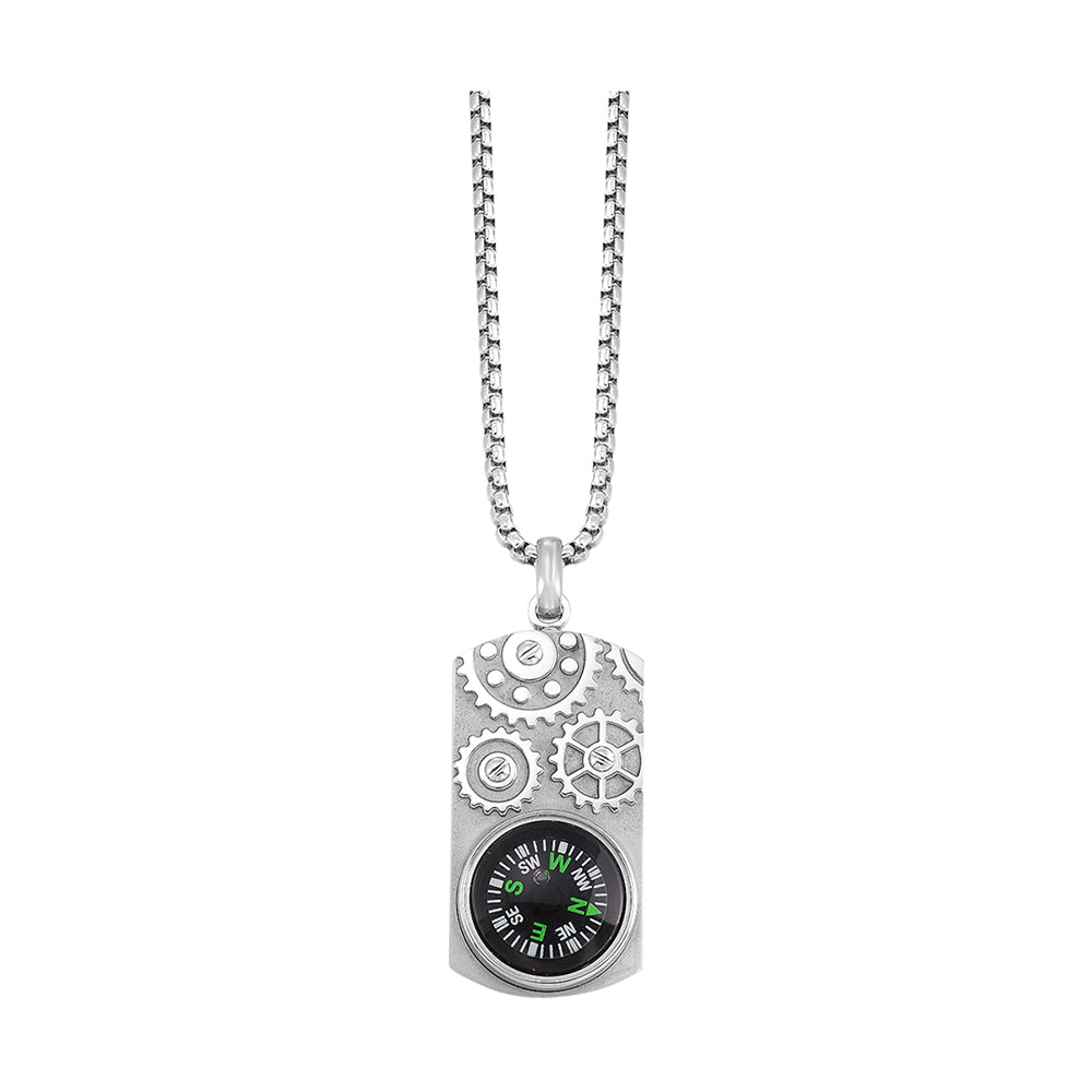 Steel White Pendant