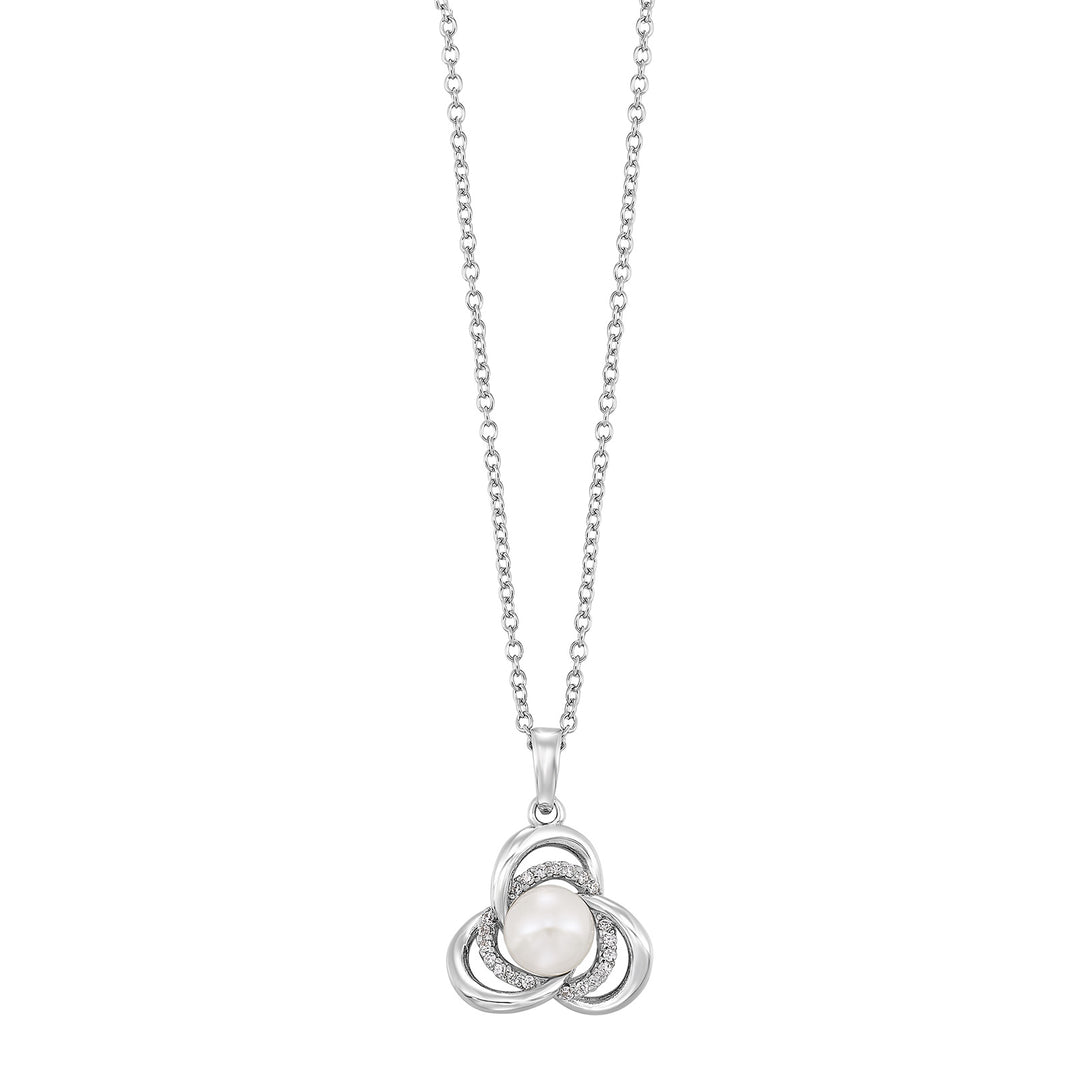 Silver White & Pearl Pendant