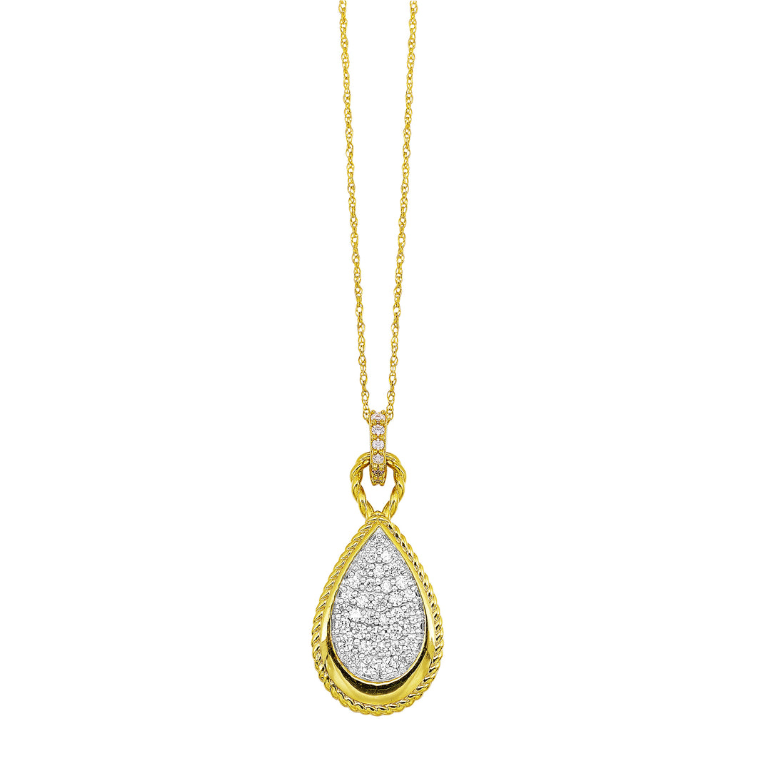 14Kt Yellow Gold Diamond 1/2Ctw Pendant