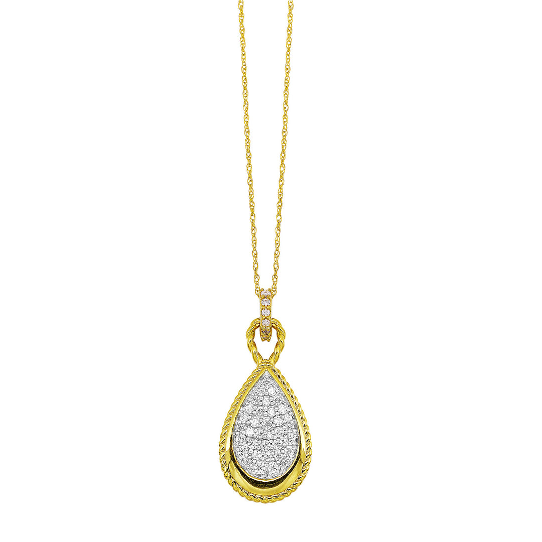 14Kt Yellow Gold Diamond 1/2Ctw Pendant