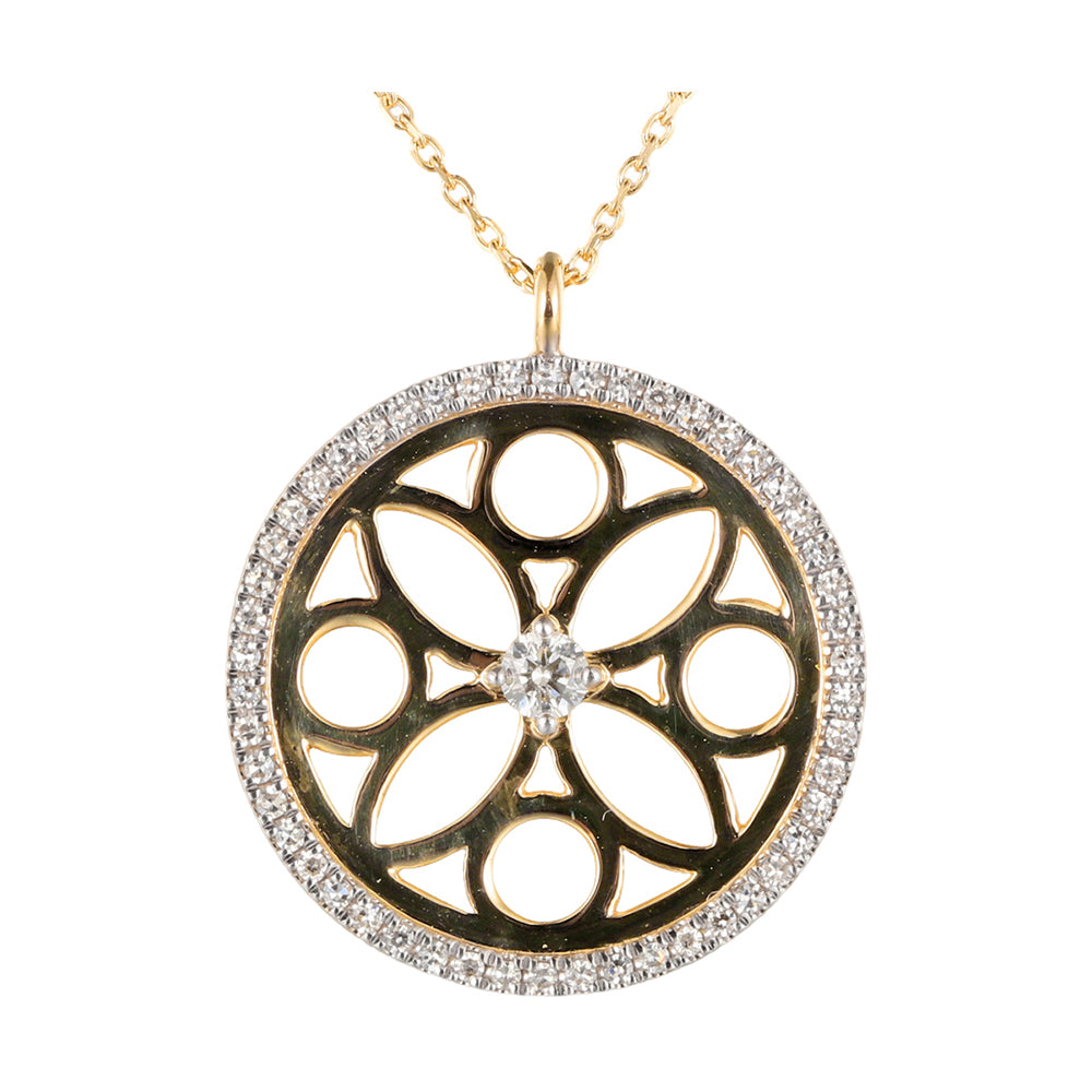 14Kt Yellow Gold Diamond 1/5Ctw Pendant